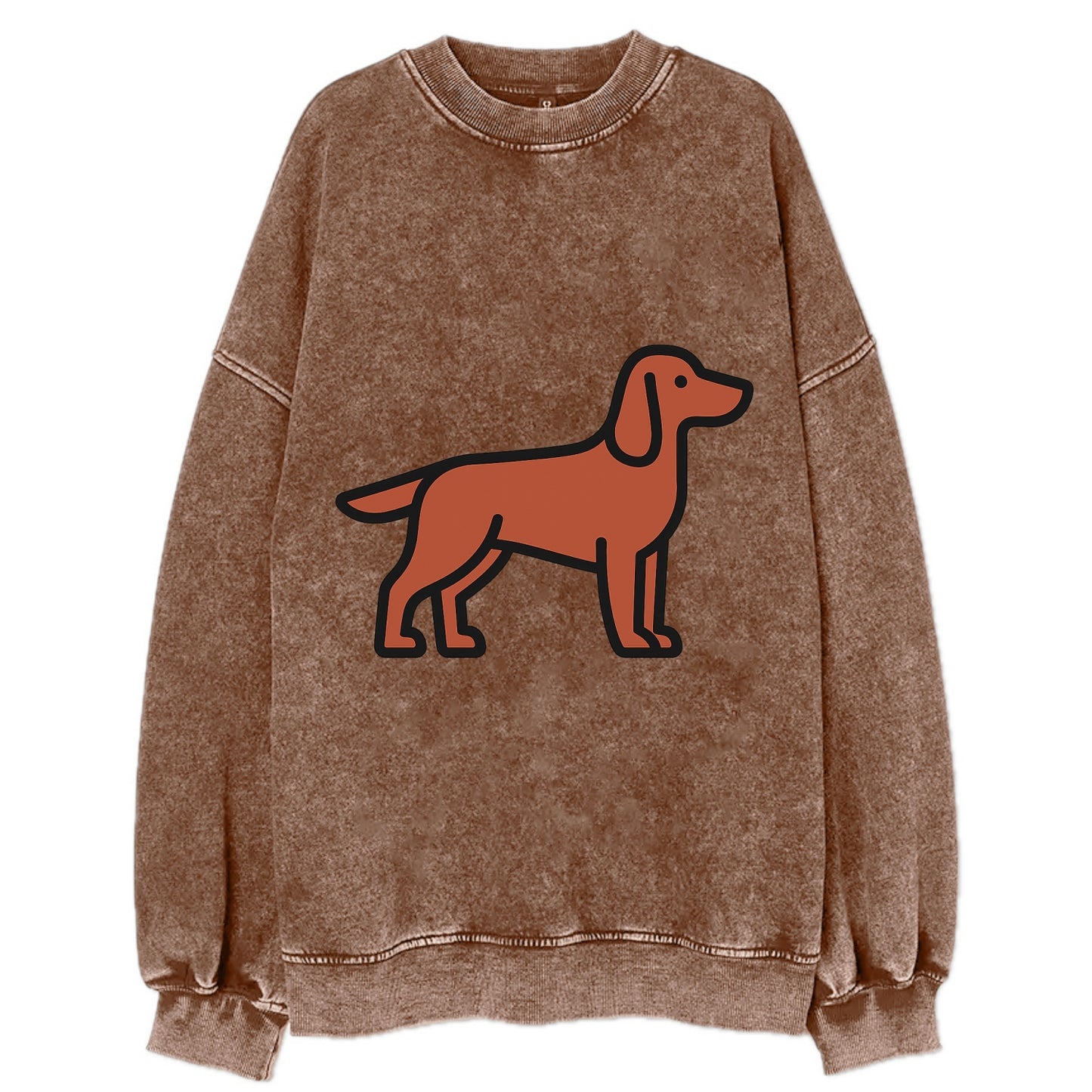 Irish Setter - Red/chestnut flat side profile - Vintage Sweatshirt - Brown