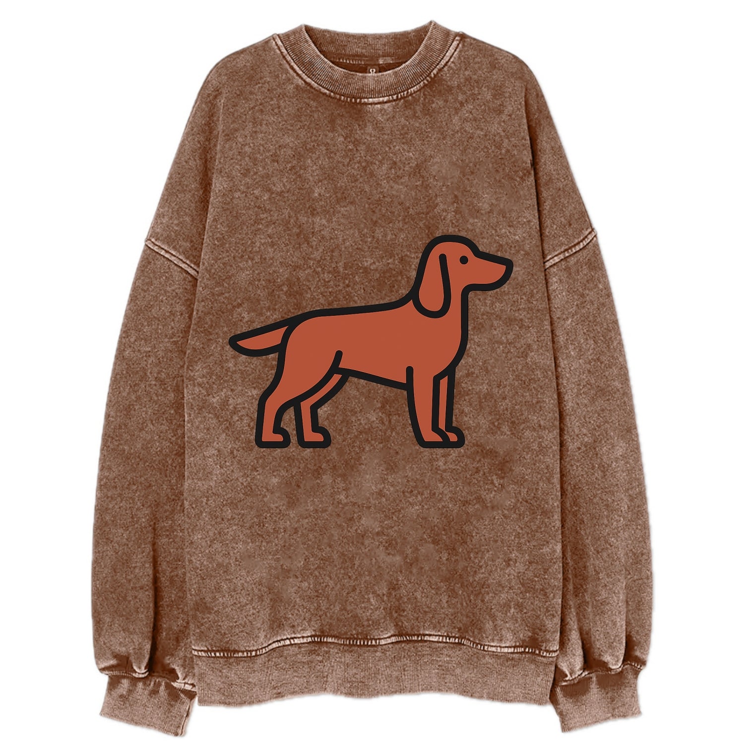 Irish Setter - Red/chestnut flat side profile - Vintage Sweatshirt - Brown