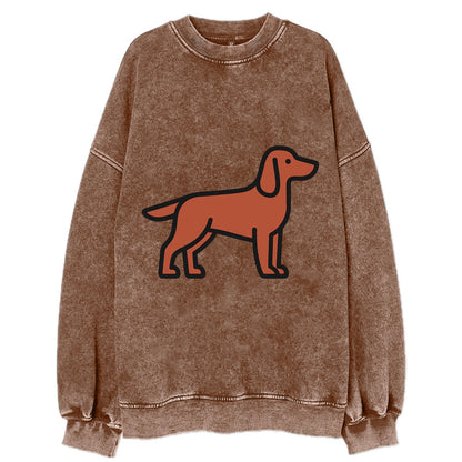 Irish Setter - Red/chestnut flat side profile - Vintage Sweatshirt - Brown