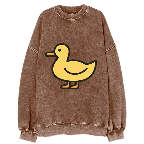 Duck - Yellow mallard flat side profile - Vintage Sweatshirt