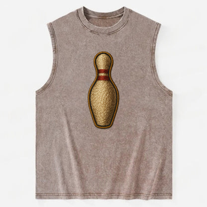 Bowling Pin  - Vintage Washed Tank - Brown