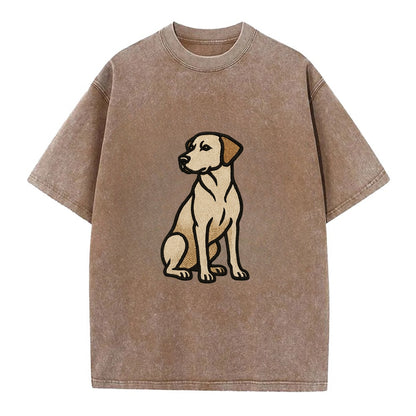 Rhodesian Ridgeback - Red wheaten sittin Vintage T-shirt - Brown