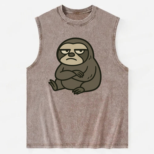 The Sloth Judging Silently - Vintage Washed Tank