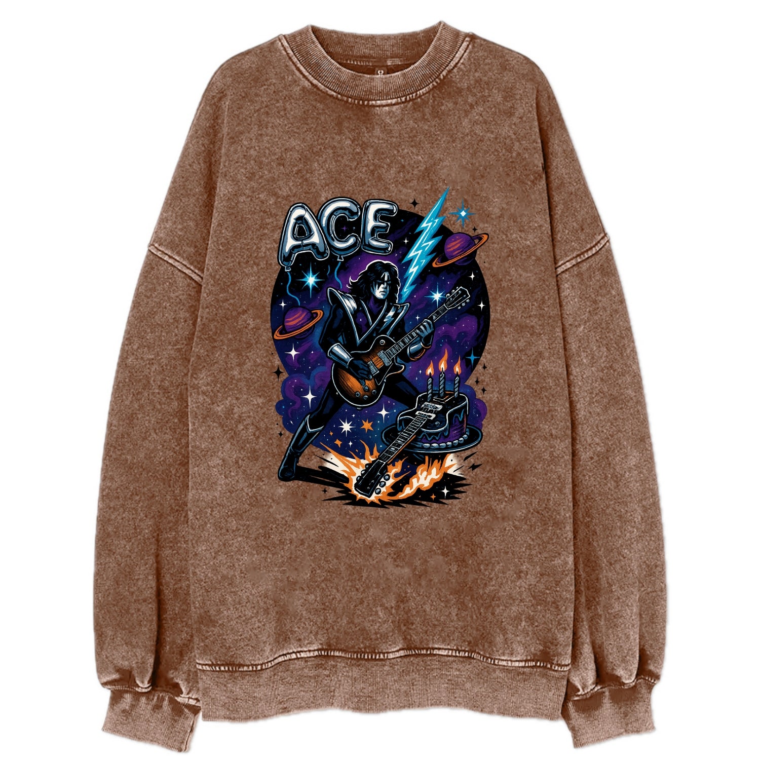 Ace Birthday Celebration - Vintage Sweatshirt - Brown