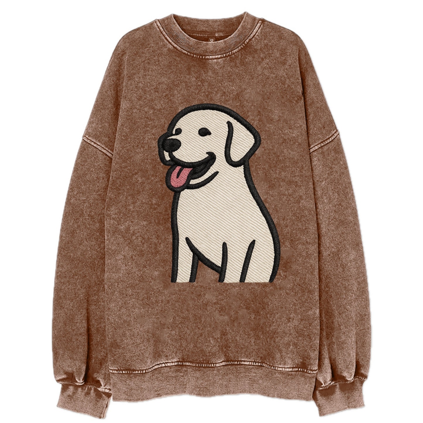 Labrador - Happy panting expression - Vi Vintage Sweatshirt - Brown