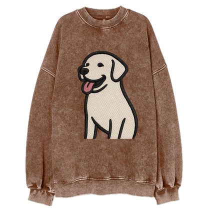 Labrador - Happy panting expression - Vi Vintage Sweatshirt - Brown