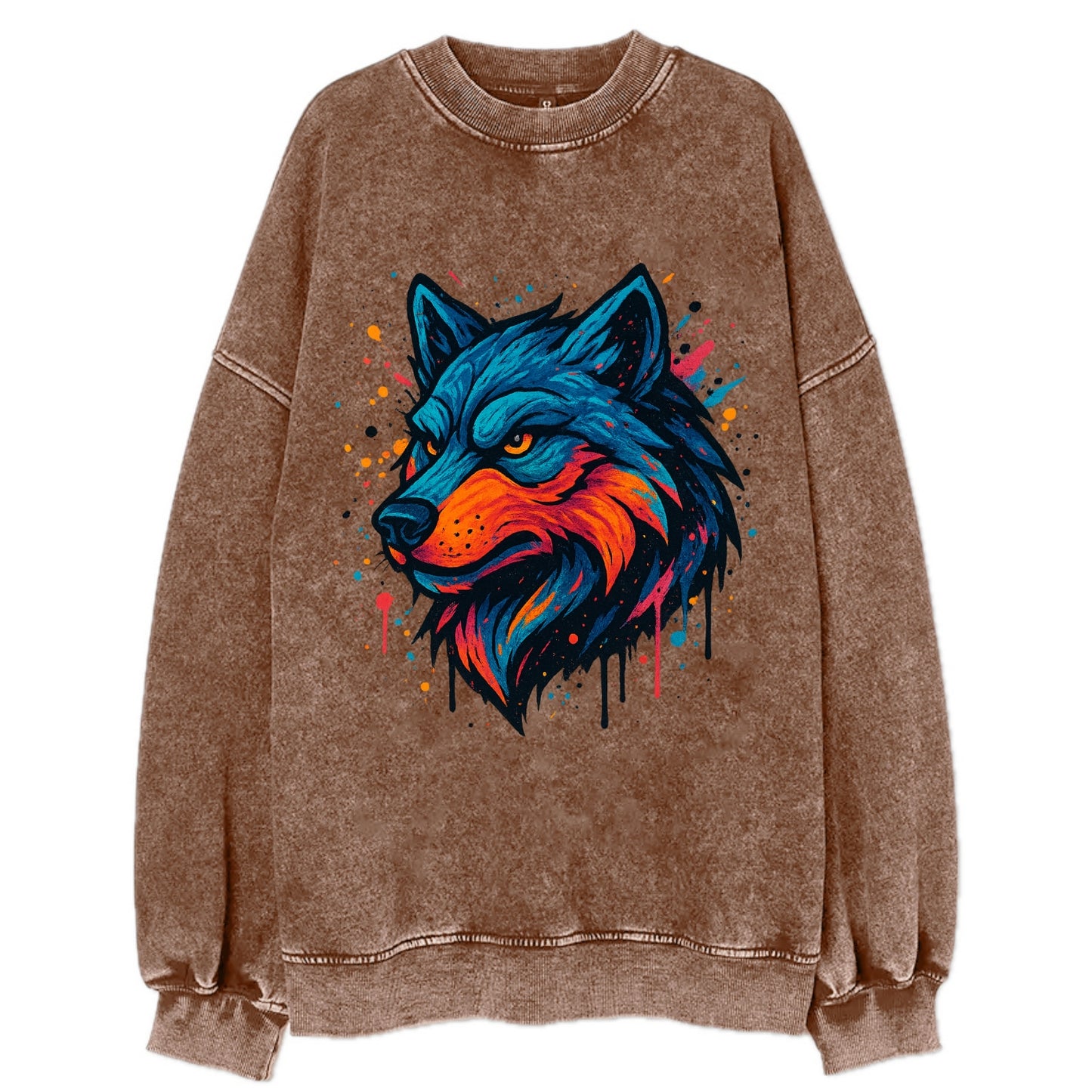 Velvet Wolf Royal  - Vintage Sweatshirt - Brown