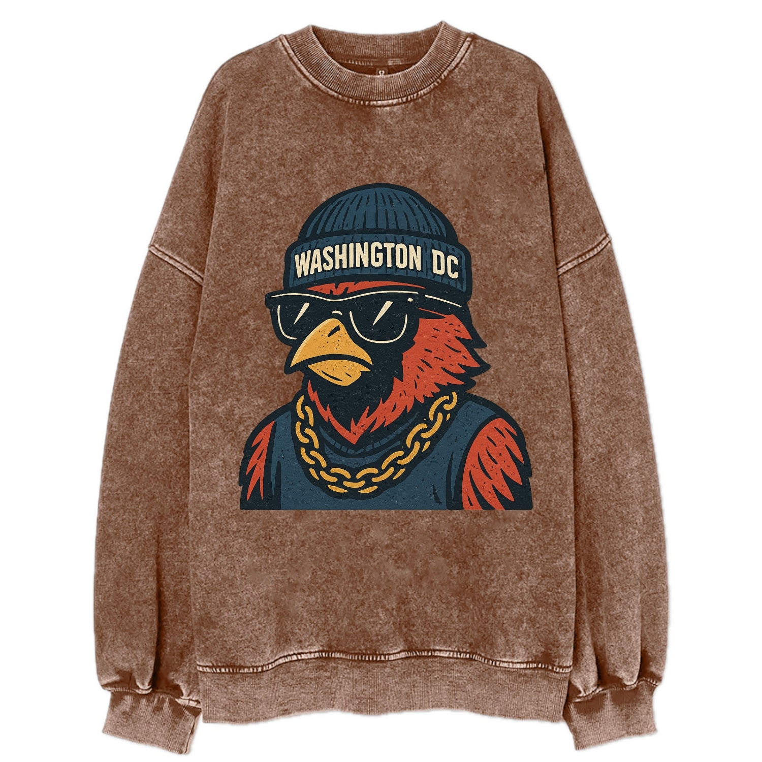 "cardinal" "washington Dc" "dc" "navy" "us East" - Vintage Sweatshirt - Brown