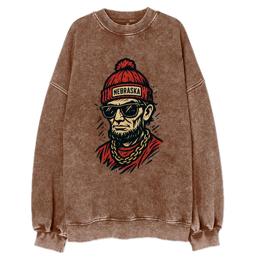 Lincoln Cornhusker wearing Nebraska bean - Vintage Sweatshirt