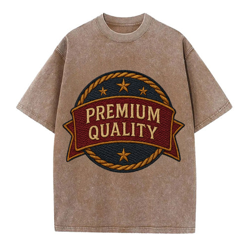 Premium Quality Badge  - Vintage T-shirt