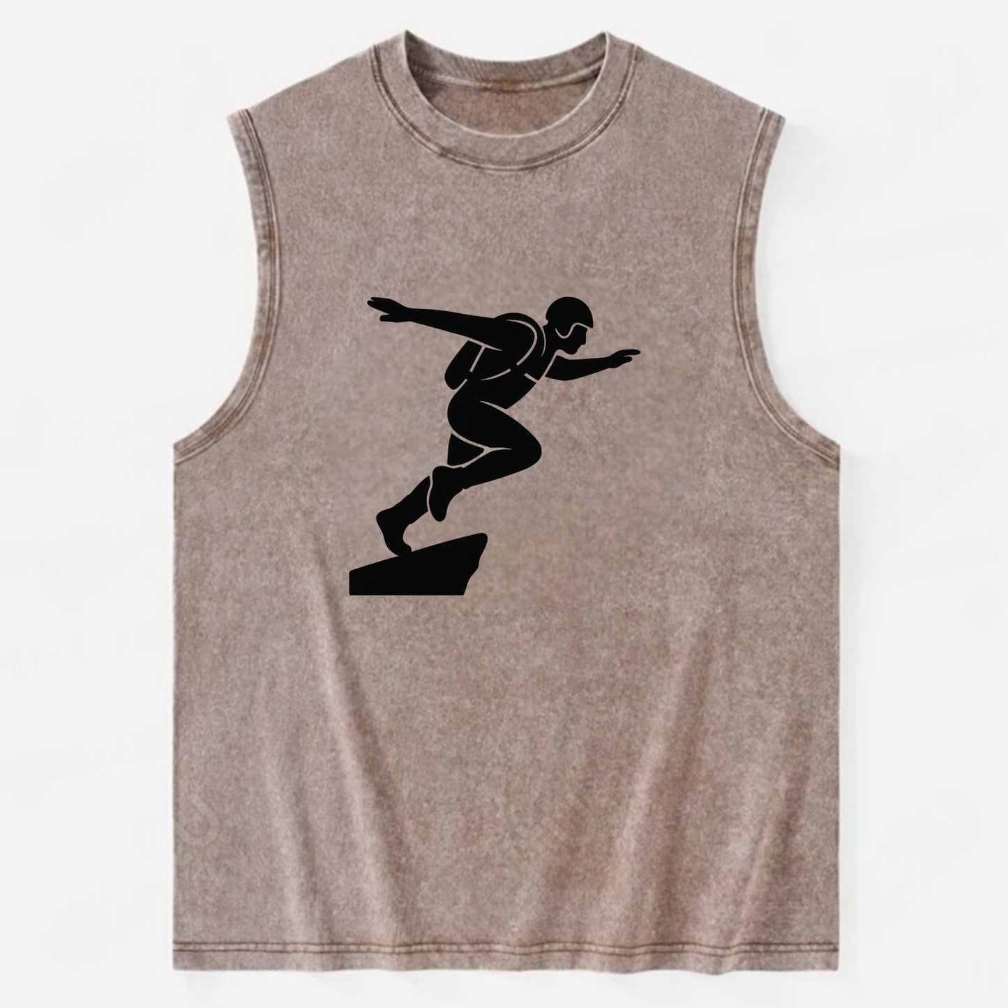 Base jumper launching off - Vintage Washed Tank - Brown
