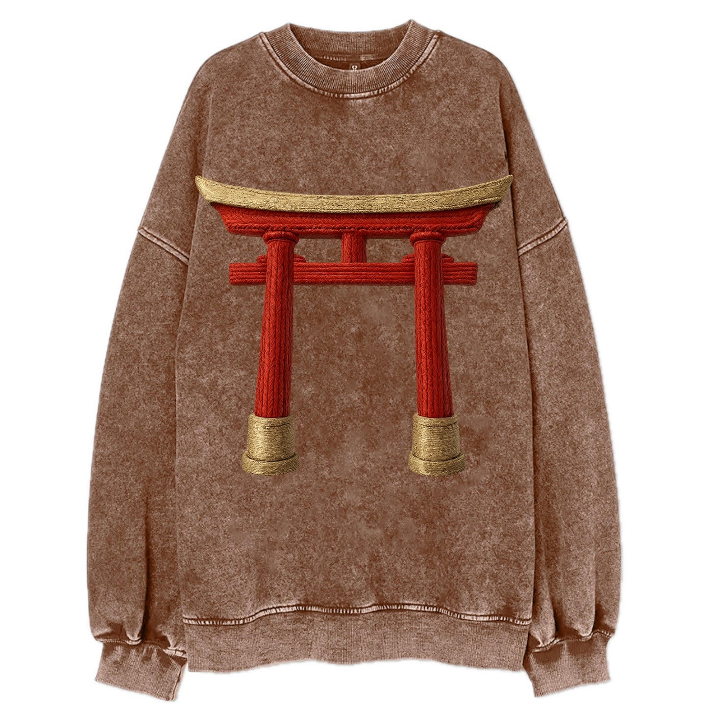 Japanese Torii Gate  - Vintage Sweatshirt - Brown
