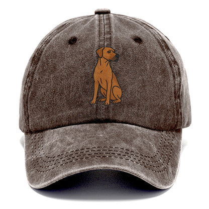 Rhodesian Ridgeback - Red wheaten embroidered pose - Classic Cap - Brown