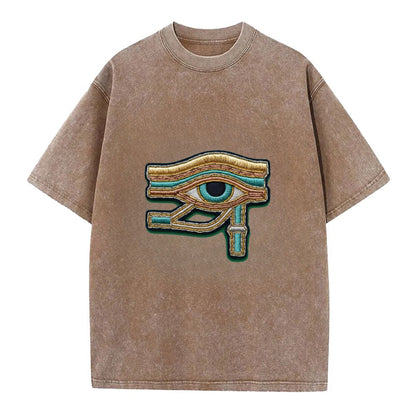 Eye of Horus - Vintage T-shirt - Brown
