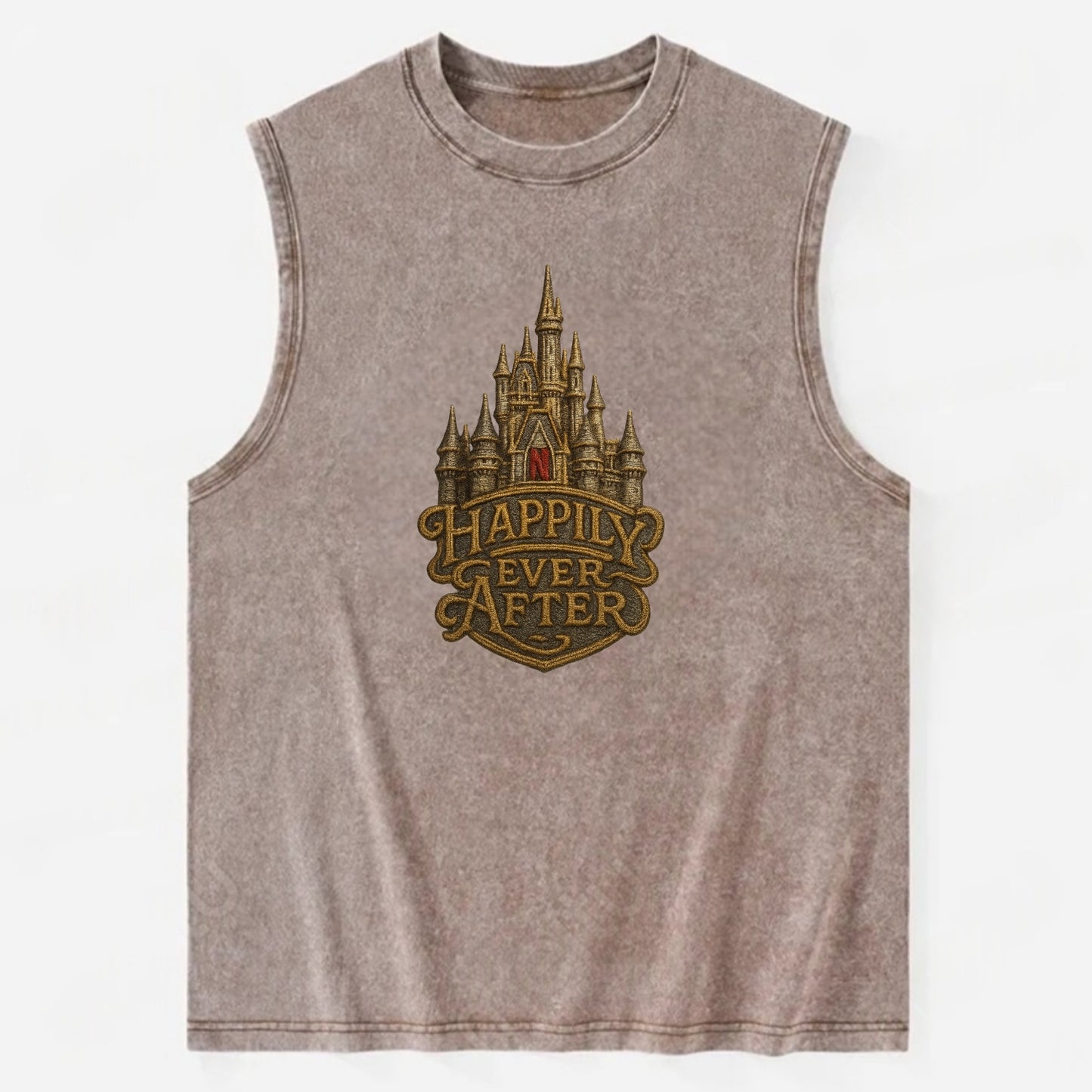 Happily Ever After  - Vintage Washed Tank - Brown
