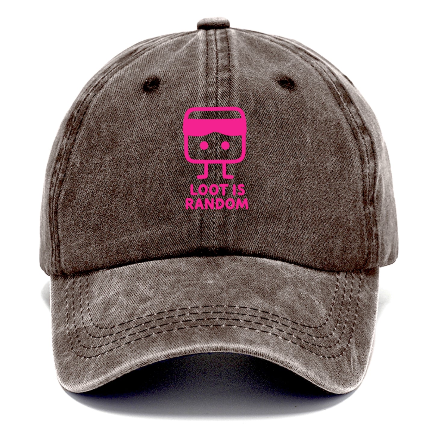 LOOT IS RANDOM | Dice wearing blindfold - Classic Cap - Brown
