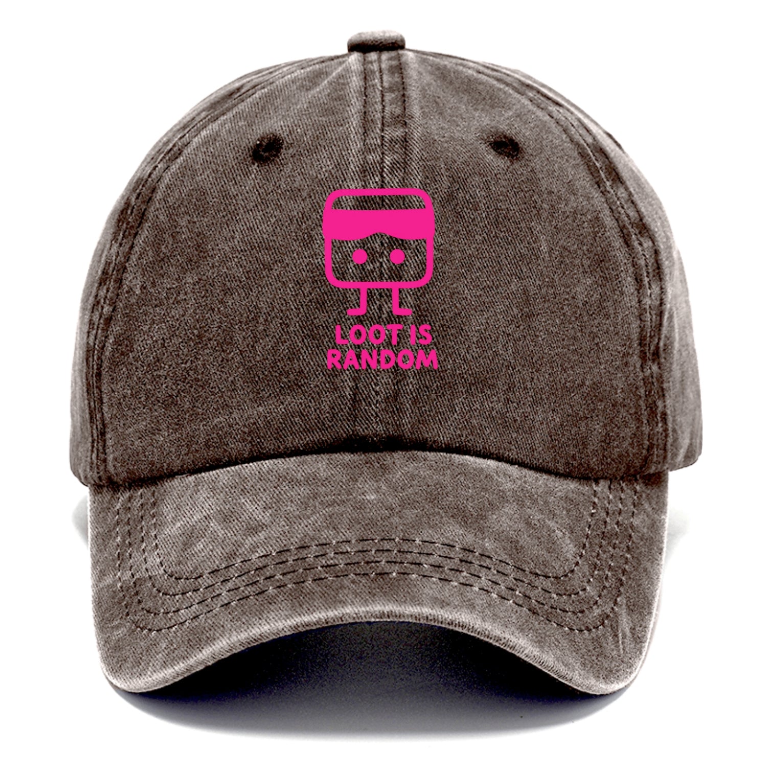 LOOT IS RANDOM | Dice wearing blindfold - Classic Cap - Brown