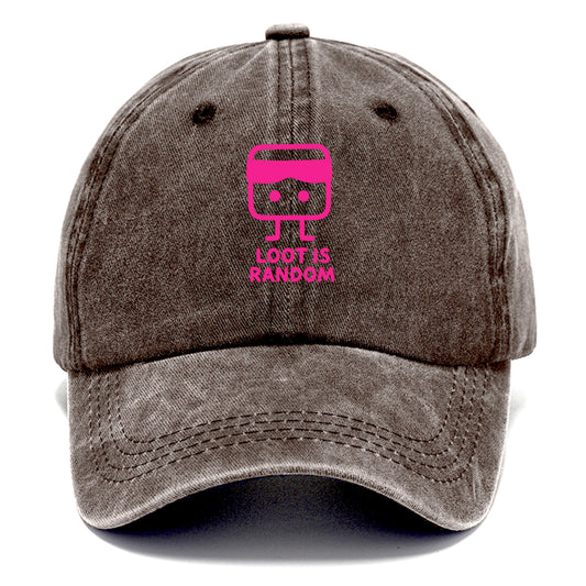 LOOT IS RANDOM | Dice wearing blindfold - Classic Cap - Brown