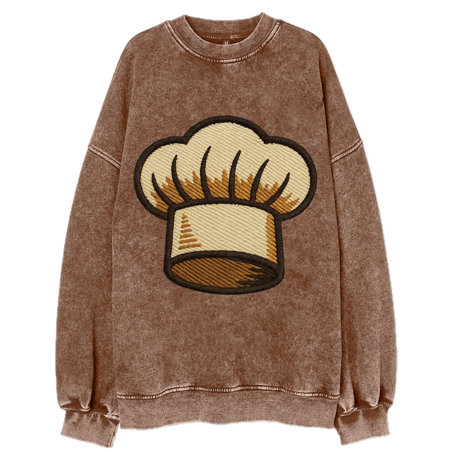 Chef Hat  - Vintage Sweatshirt - Brown