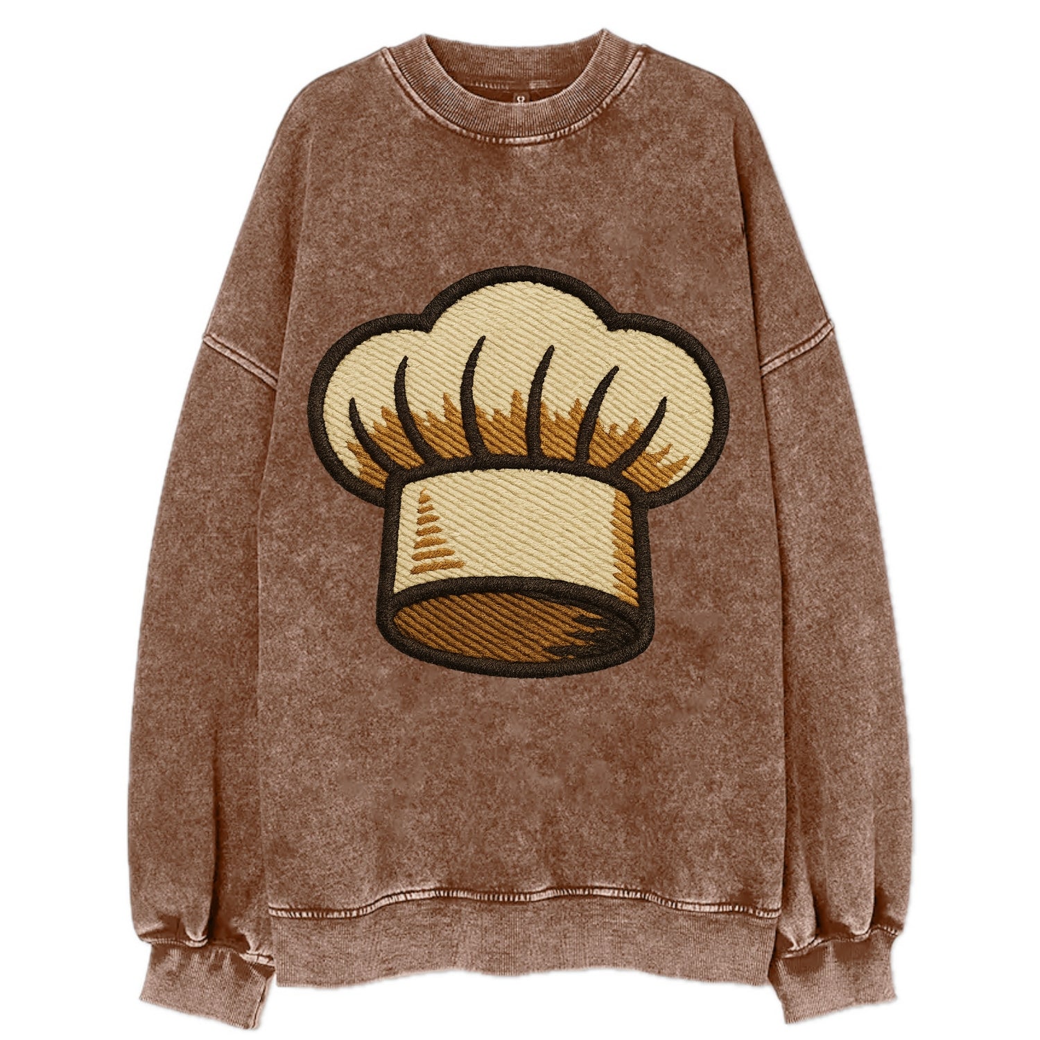 Chef Hat  - Vintage Sweatshirt - Brown