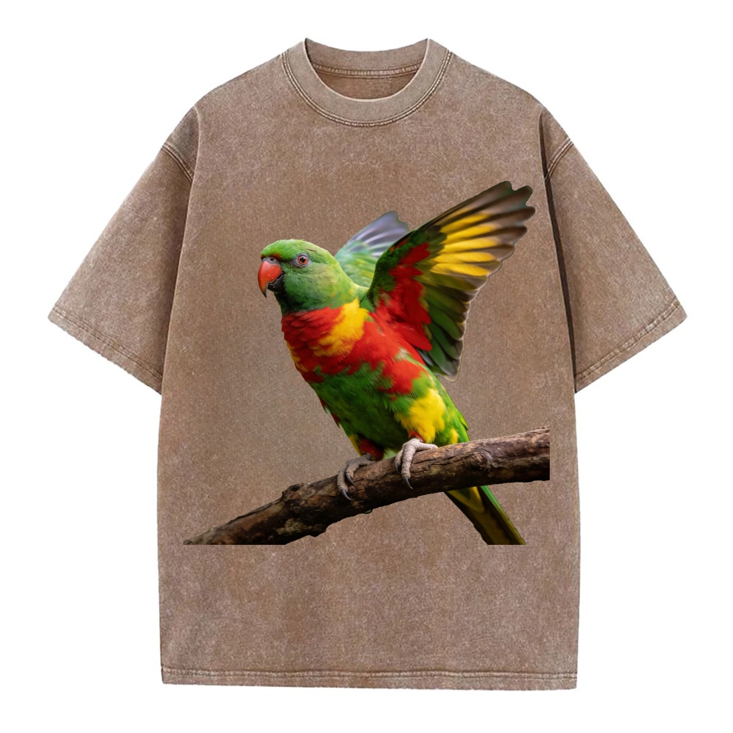 Parrot - Vintage T-shirt - Brown