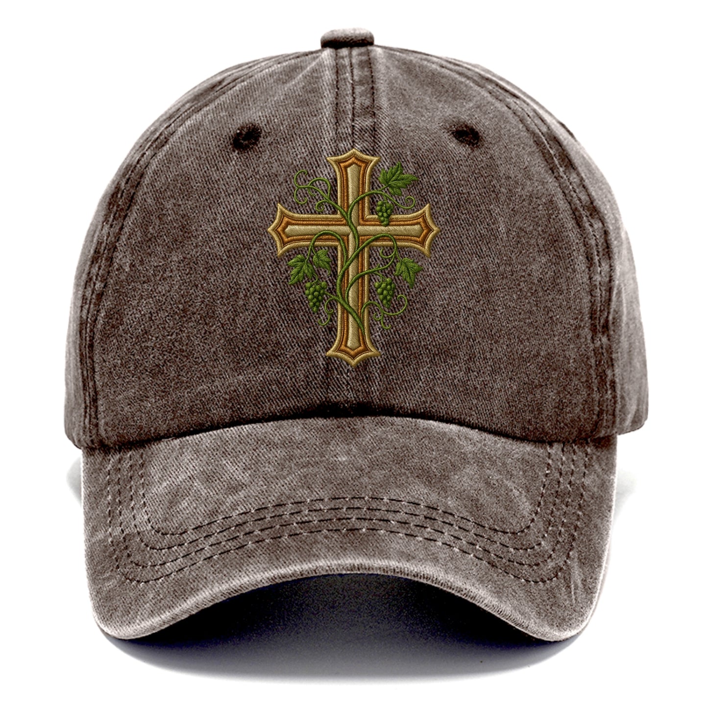 Vine Cross  - Classic Cap - Brown