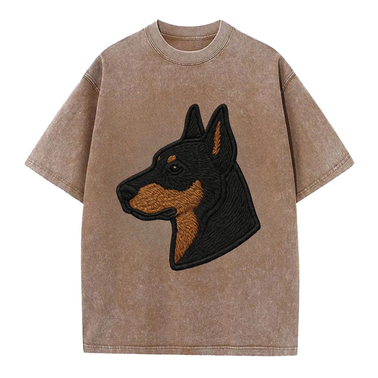 Beauceron - Contemporary French herder d - Vintage T-shirt - Brown