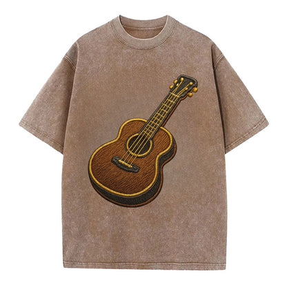 Vintage Guitar  - Vintage T-shirt - Brown