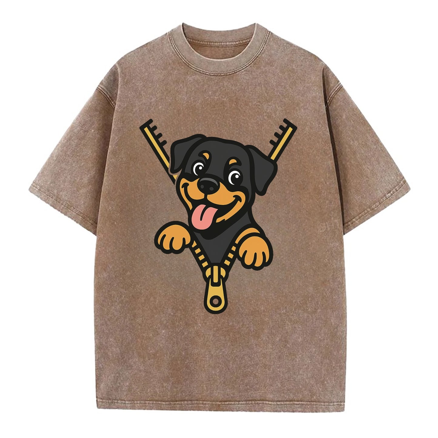 Rottweiler - Vintage T-shirt - Brown