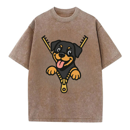 Rottweiler - Vintage T-shirt - Brown