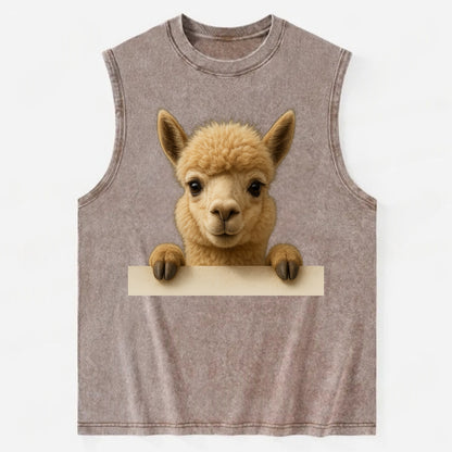 Alpaca  - Vintage Washed Tank - Brown