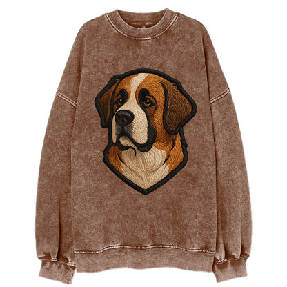 Saint Bernard - Modern gentle giant desi - Vintage Sweatshirt - Brown