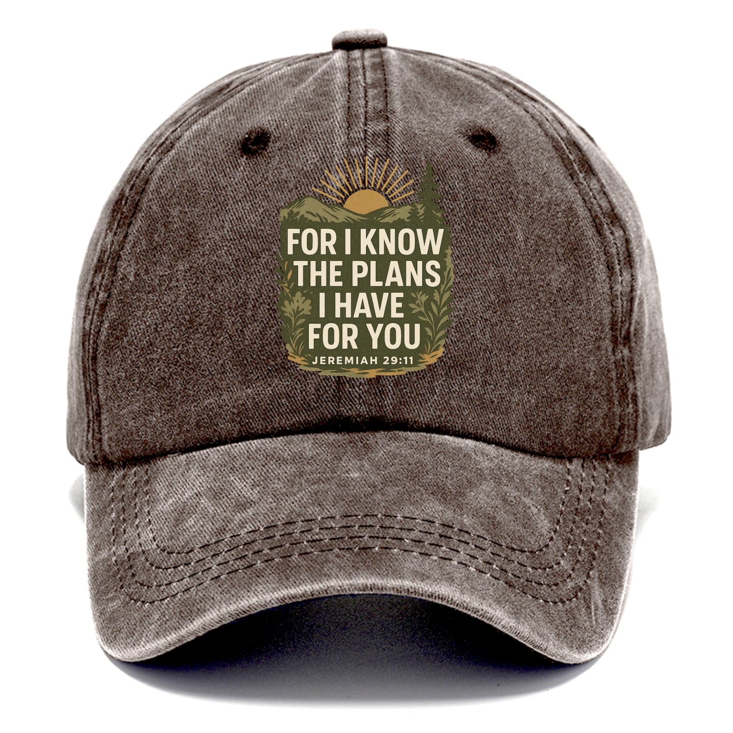Jeremiah 29:11 Sunrise - Classic Cap - Brown