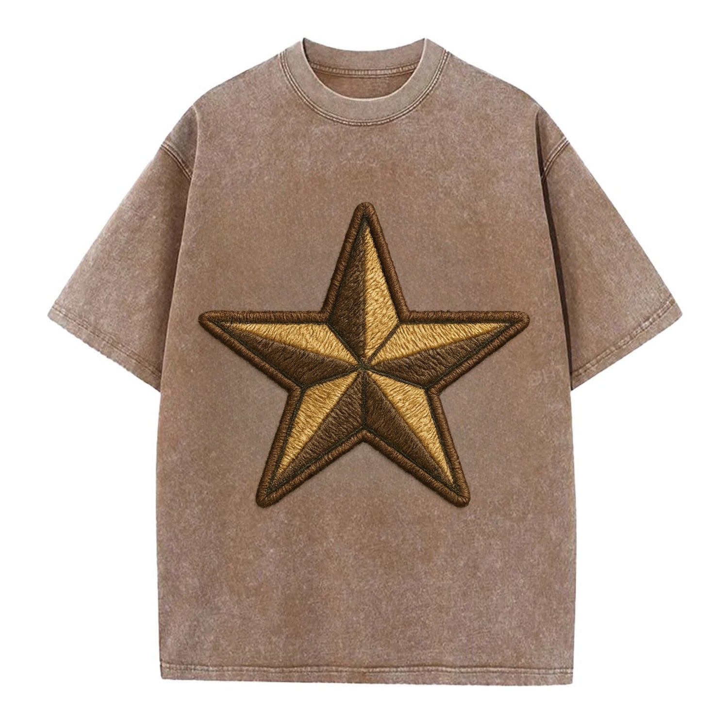 Star  - Vintage T-shirt - Brown