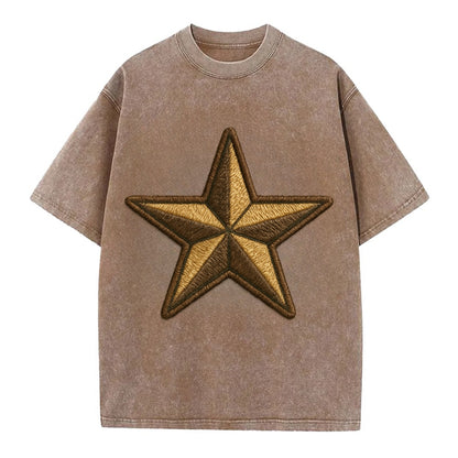 Star  - Vintage T-shirt - Brown