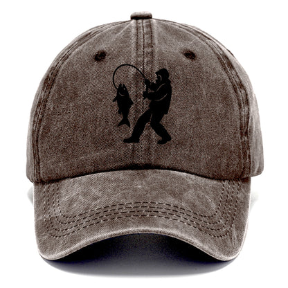 Alaskan fisherman hauling catch - Classic Cap - Brown