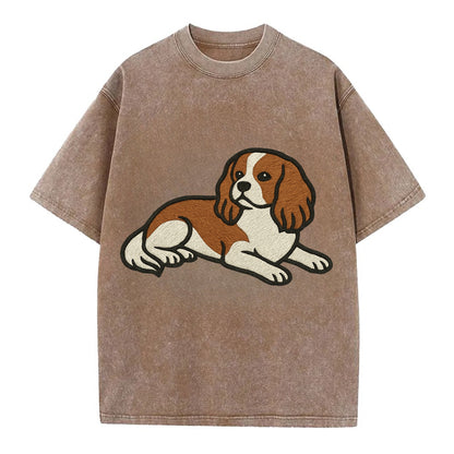 Cavalier King Charles Spaniel - Blenheim Vintage T-shirt - Brown