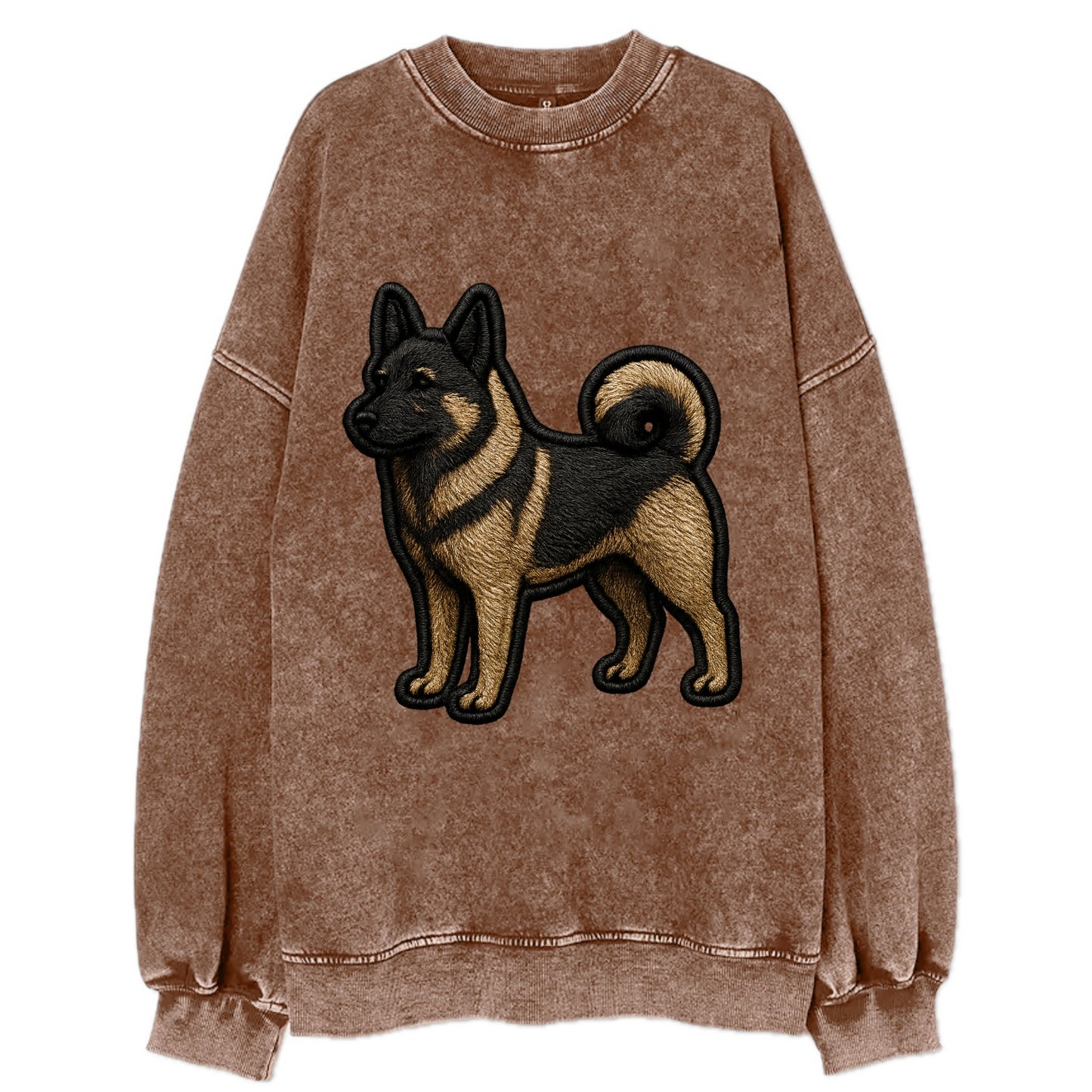 Norwegian Elkhound - Trendy Nordic desig - Vintage Sweatshirt - Brown