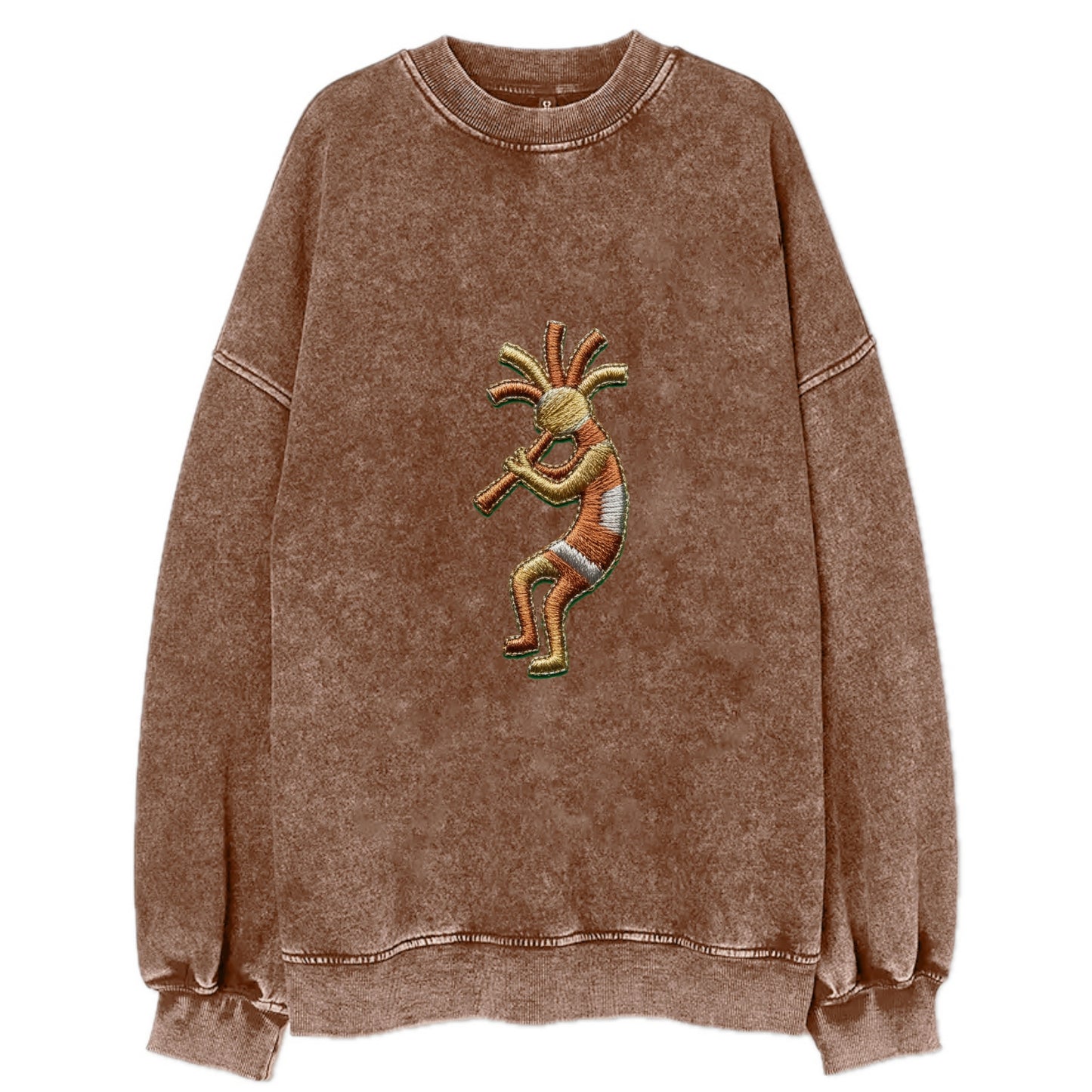 Kokopelli - Vintage Sweatshirt - Brown