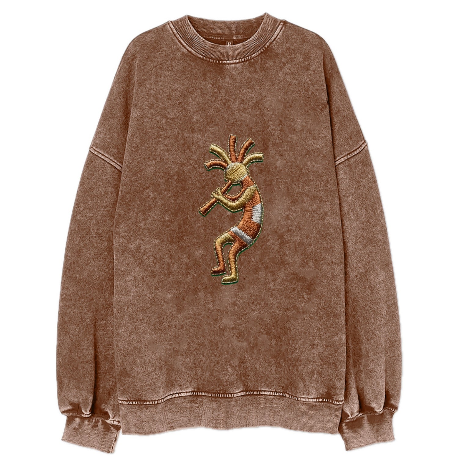Kokopelli - Vintage Sweatshirt - Brown