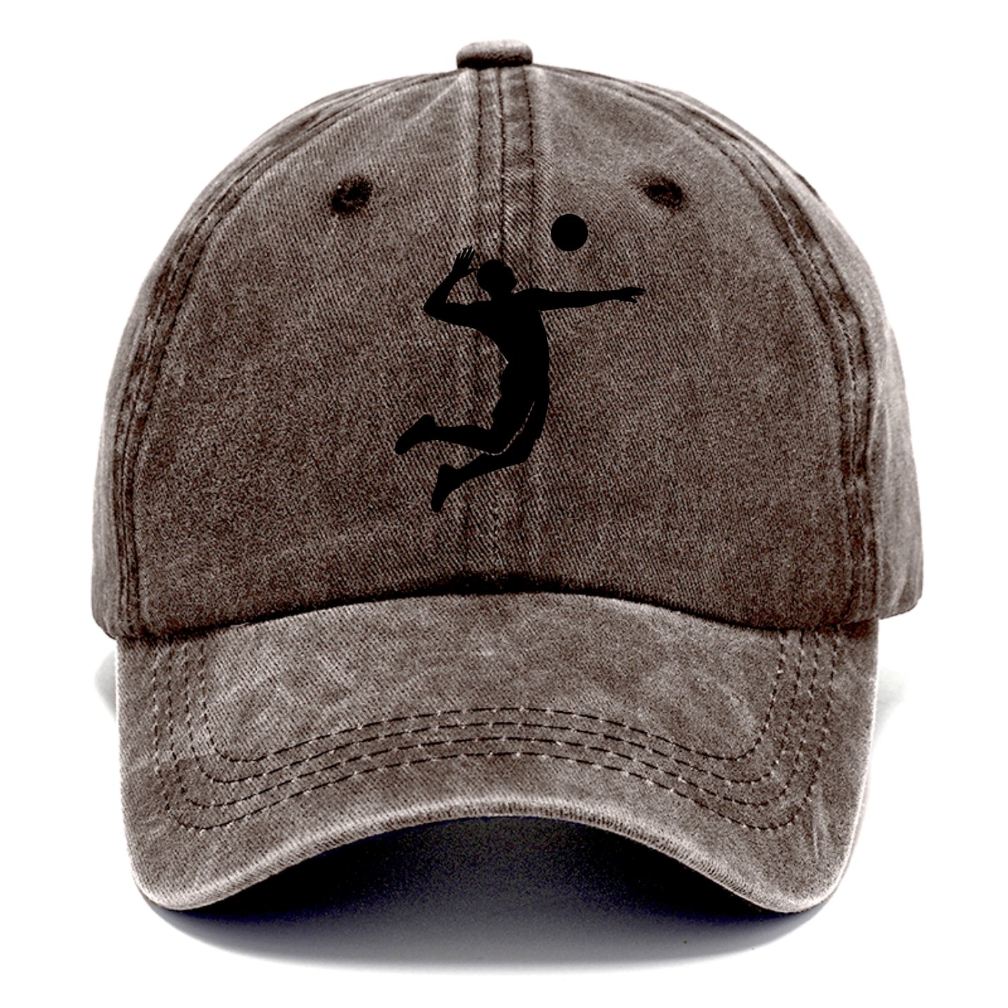 Volleyball player spiking ball - Classic Cap - Brown