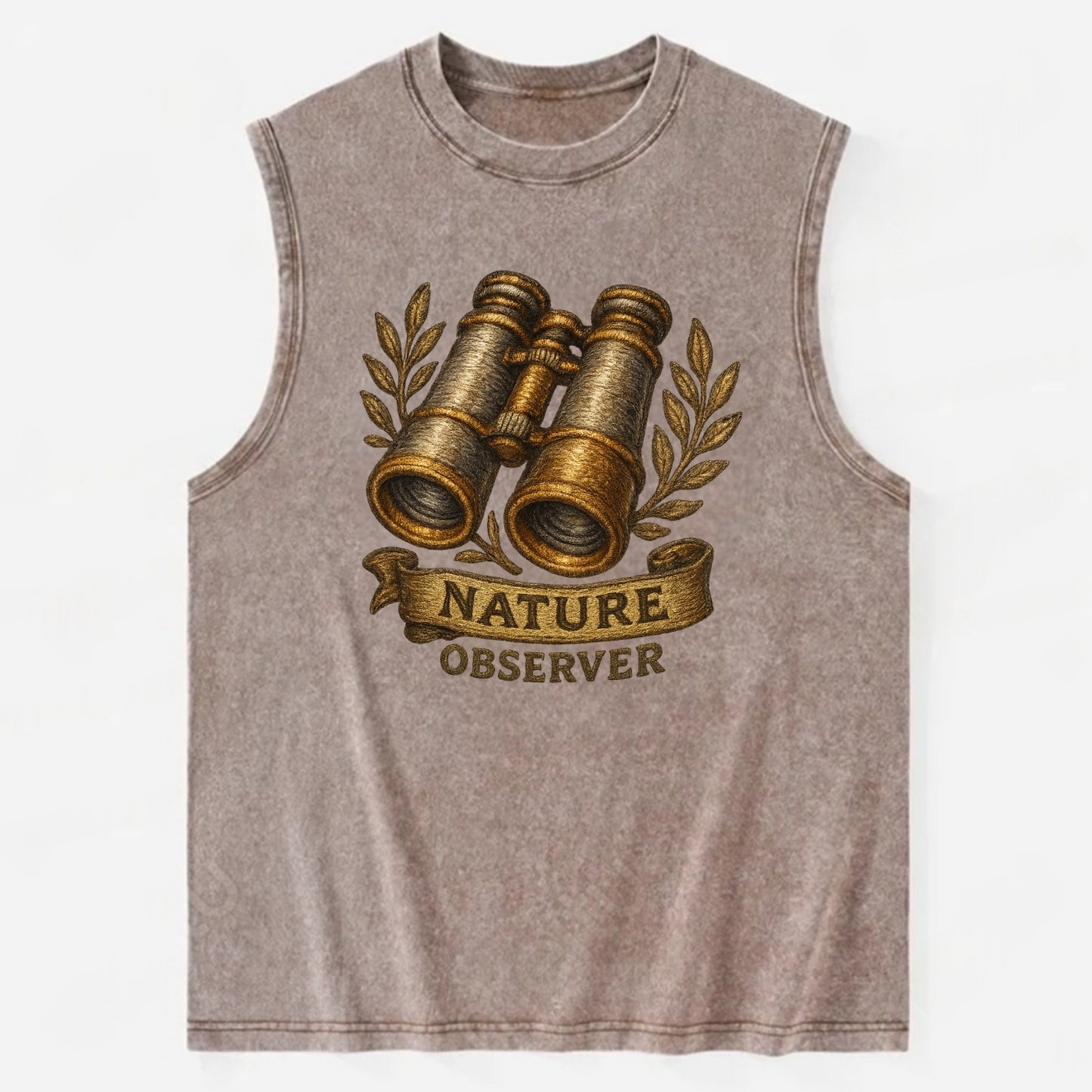 Binoculars for birdwatching - nature observer - Vintage Washed Tank - Brown