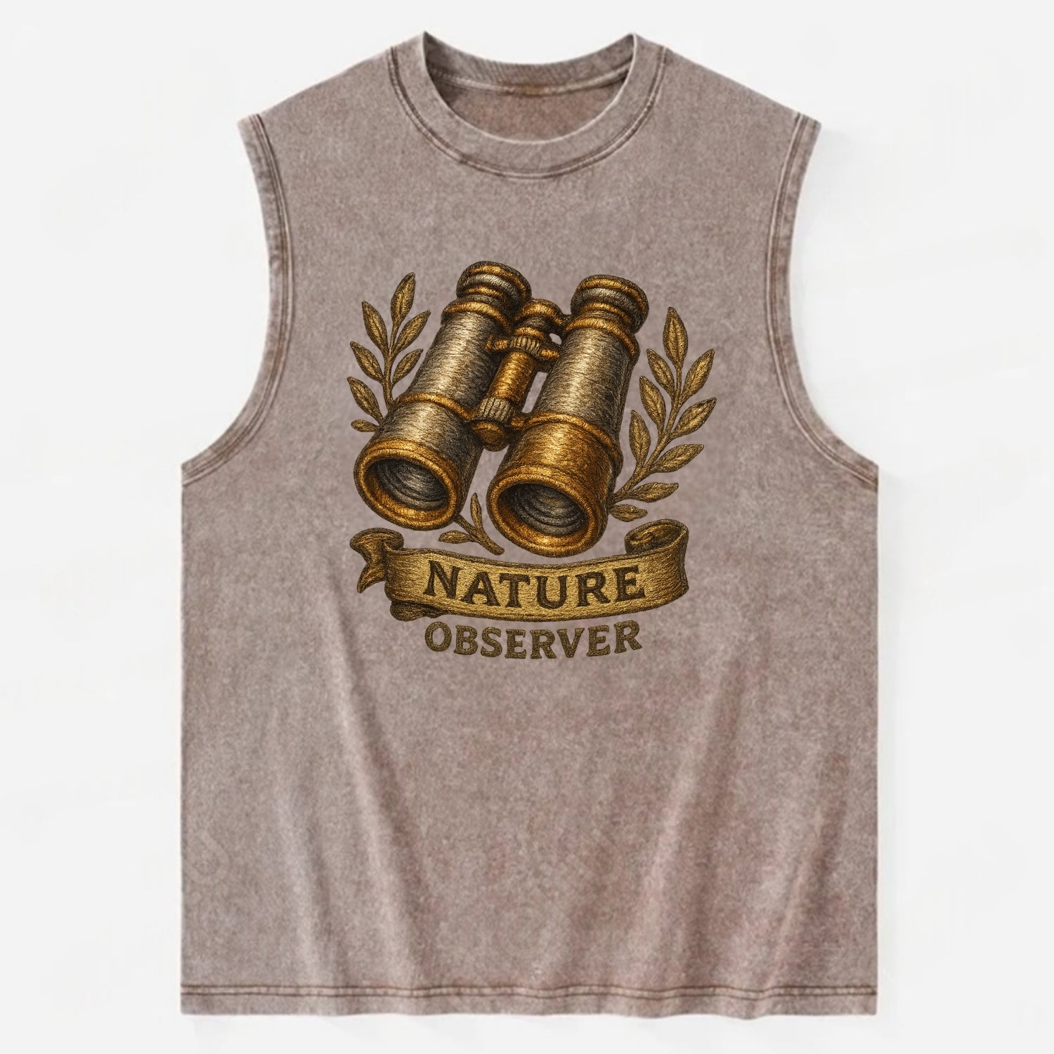 Binoculars for birdwatching - nature observer - Vintage Washed Tank - Brown