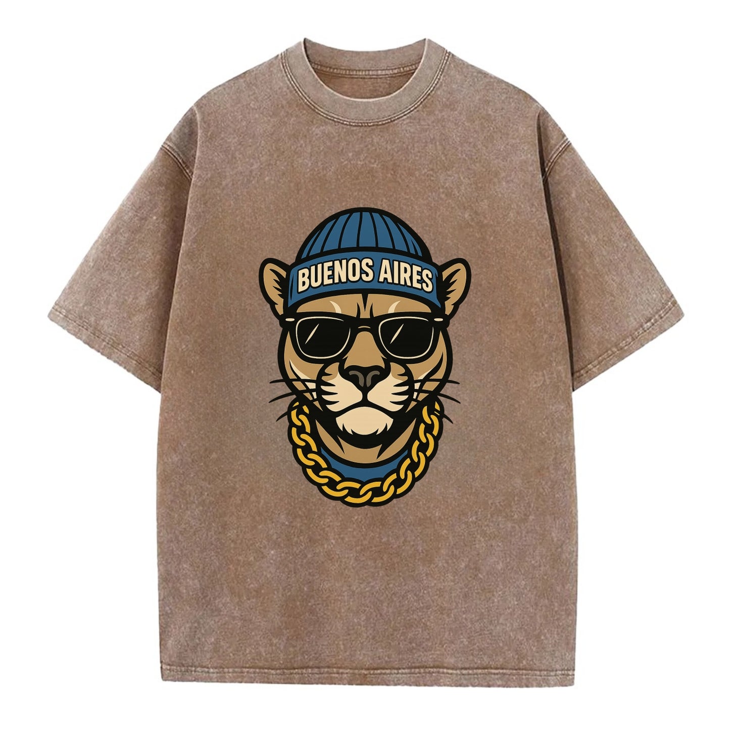 Buenos Aires Puma - Vintage T-shirt - Brown