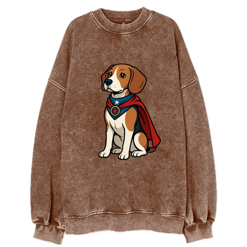 Beagle Patriotic Hero  - Vintage Sweatshirt