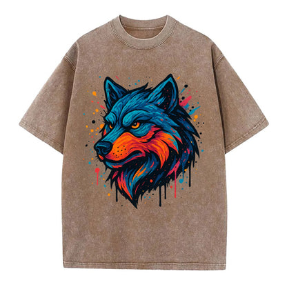 Velvet Wolf Royal  - Vintage T-shirt - Brown