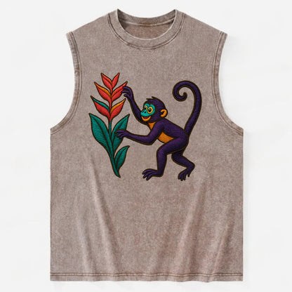 Spider Monkey - Vintage Washed Tank - Brown