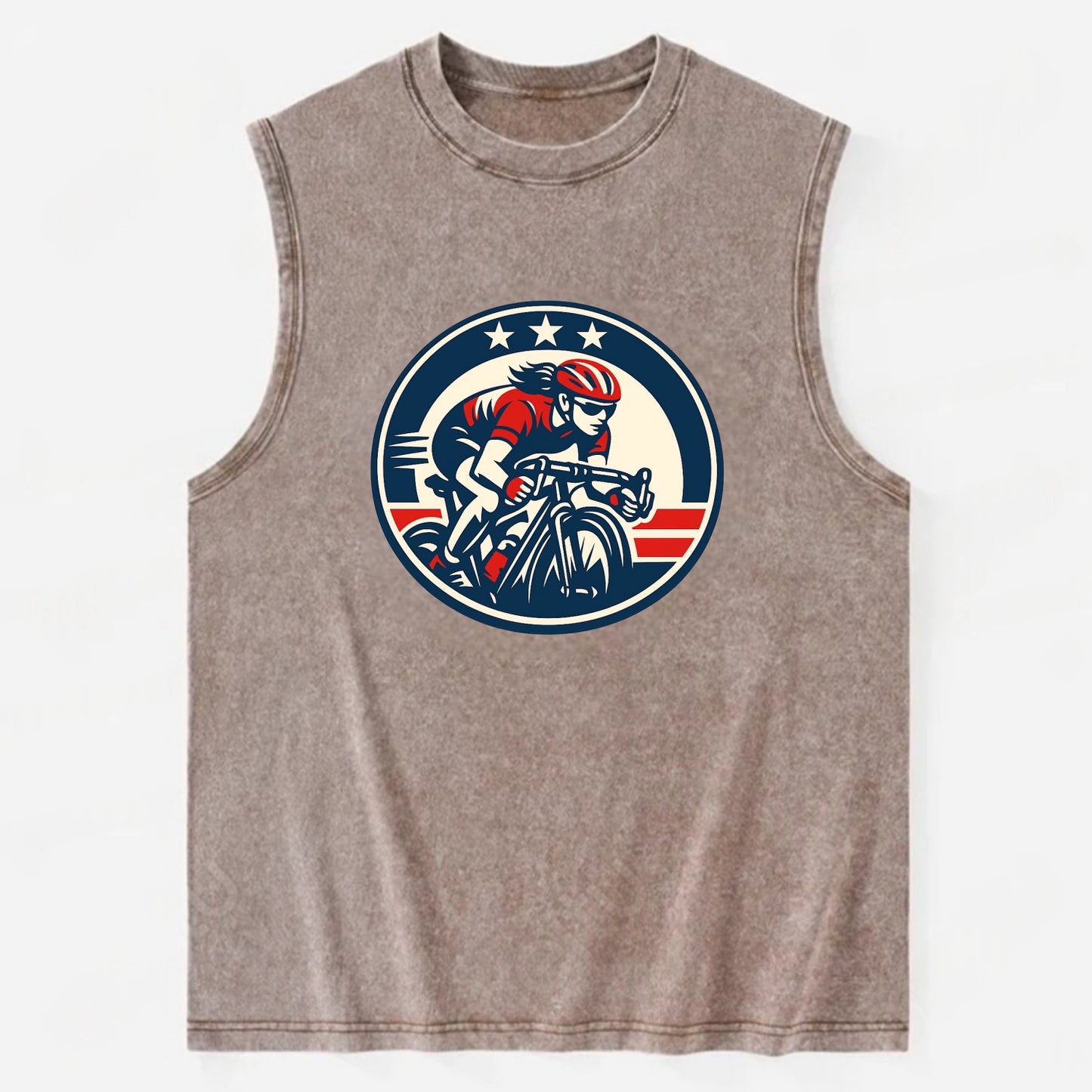 Speed Queen Emblem - Vintage Washed Tank - Brown