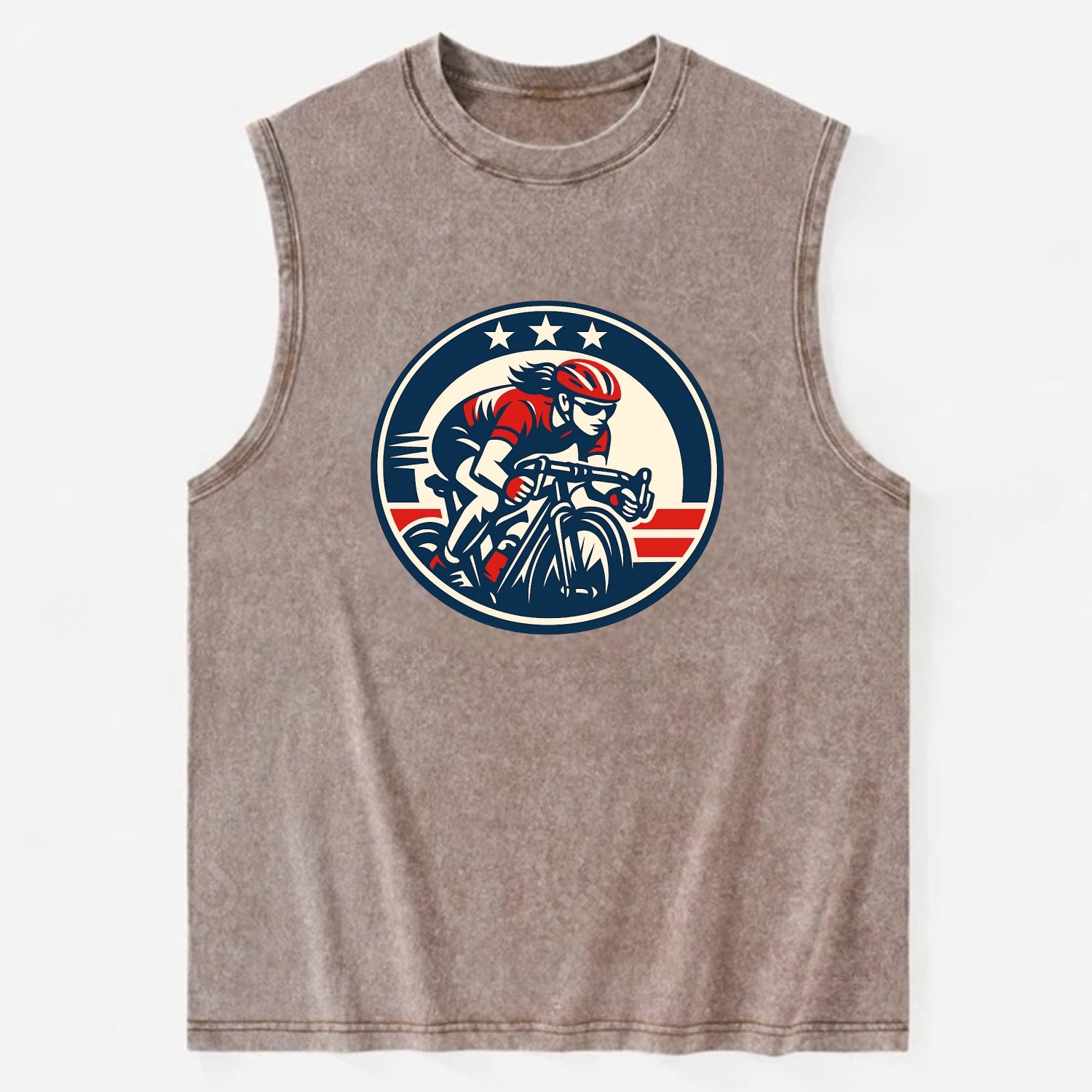 Speed Queen Emblem - Vintage Washed Tank - Brown