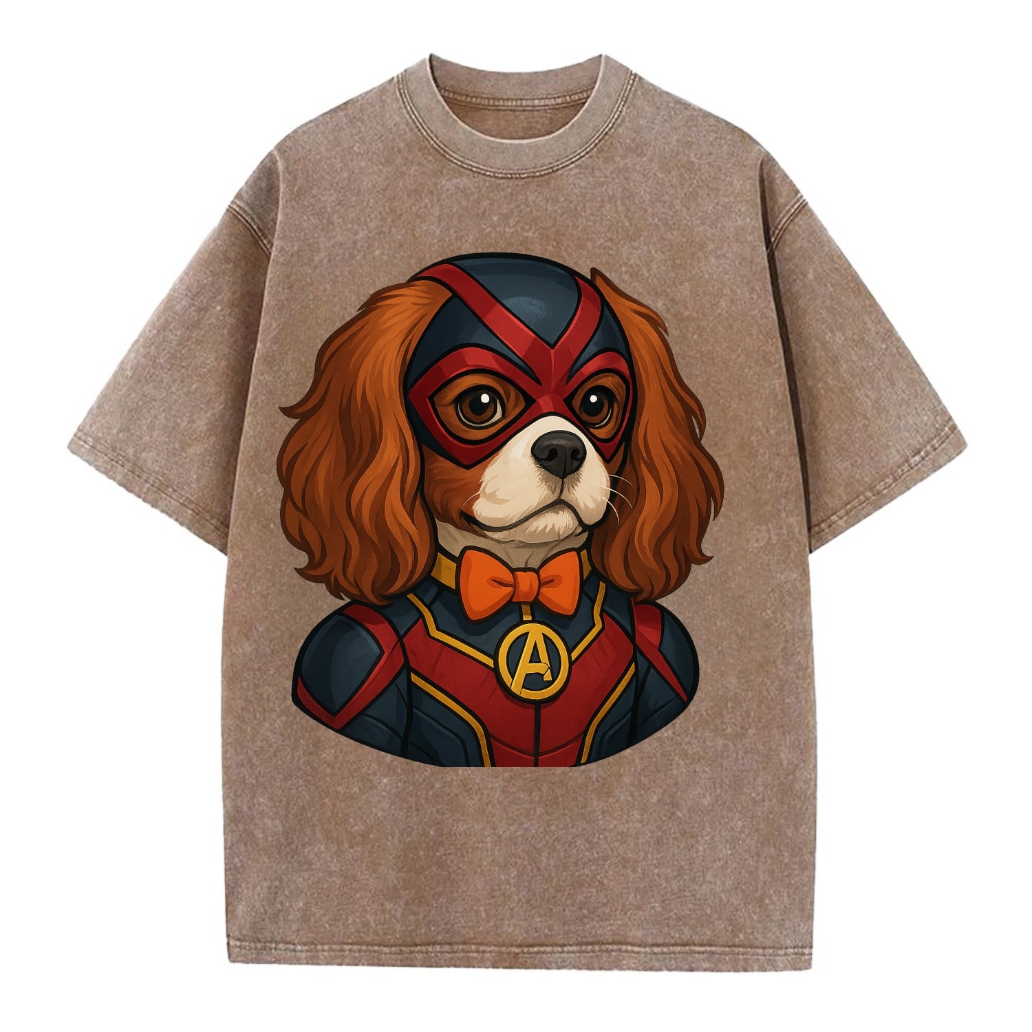 Cavalier King Charles Friendly Hero  - V Vintage T-shirt - Brown
